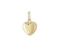 NKlaus Ciondolo a forma di cuore in oro giallo 585 o 333, lucidato a specchio, 6,5 x 6,3 mm, da donna e ragazza