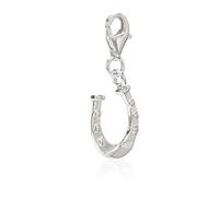 NKlaus ciondolo da donna a forma di ferro di cavallo in argento 925 con motivo 15x12 mm per braccialetto portafortuna 13233