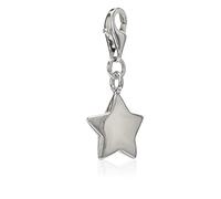NKlaus ciondolo da donna a forma di stella in argento 925 12x12mm per bracciale amuleto 13228
