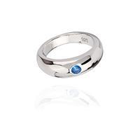 NKlaus ciondolo piccolo anello battesimo bambino zircone blu argento 925 10mm per bambino 9904