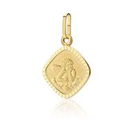 NKlaus ciondolo piccolo angelo custode incisione Dio ti protegga 333 oro giallo 12,5mm 8631