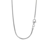 NKlaus Collana 42cm con catena a serpente rotonda d'argento 925, catena d'argento larga 1,7mm 4088