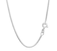 NKlaus collana con catena a serpente in vero argento 925 sterling 50cm 0,90mm 3,3gr 2478