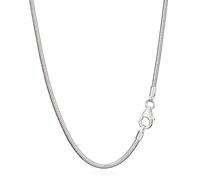 NKlaus collana d'argento 925 vera catena a serpente d'argento 50cm 1,60mm 5,3gr 5931
