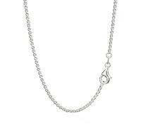 NKlaus collana di piselli senza tempo di 80 cm in argento 925 con larghezza di 1,5 mm, elegante collana da donna in argento con design classico 11399