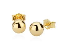 NKlaus coppia di orecchini a pallina da 6mm in oro giallo 14 carati 585 orecchini da donna 9065