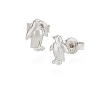 NKlaus coppia di orecchini a perno piccoli pinguini in argento 925 antiriflesso 9x6mm motivo orecchini 9868