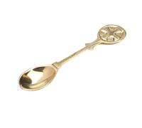 NKlaus cucchiaio per incenso 11cm oro per incenso resine ed erbe in ottone massiccio cucchiaio per incenso regalo fatto a mano 2945