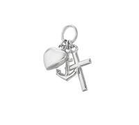 NKlaus fede amore speranza 925 argento sterling argento 7mm piccolo ciondolo per bambini 9101