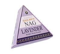 NKlaus Golden Nag Lavender Piramidi per incenso (10 pezzi) - Coni di incenso alla lavanda e coni profumati per candele di incenso a riflusso, incenso - sonno, relax e equilibrio