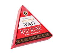 NKlaus Golden Nag Red Rose - Piramidi per incenso (10 pezzi) - Coni profumati di rose e coni di incenso per riflusso, amore, armonia e romantici, incenso