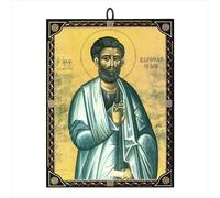 NKlaus Icona San Bartolomeo 9,7x13,5x1,2cm Icona cristiana ortodossa dalla Grecia 60169