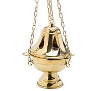 NKlaus incensiere con catena 78cm incensiere appeso decorazione placcata oro 7611