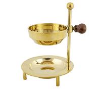 NKLaus incensiere con setaccio ottone dorato bruciatore d'incenso regolabile 2196