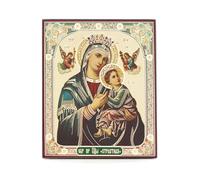NKlaus Madre del Perpetuo Soccorso Icona di legno 10x12cm cristiano ortodossa 13933