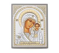 NKlaus - Madre di Dio di Kazan - Icona di legno 15x18cm cristiano ortodosso - Benedizione 13946