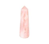 NKlaus Obelisco al quarzo rosa, circa 7,5 x 2 cm, pietra naturale lucidata, punta curativa per l'amore di sé, armonia e guarigione energetica