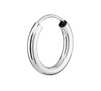 NKlaus orecchini singoli a cerchio in argento 925 15mm spessore 2,5mm orecchini tondi 2562