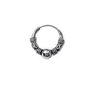 NKlaus Orecchino singolo in argento 925 Celtic CREOLE Gothic Celtic Bali SINGOLO 12mm 5038