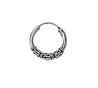 NKlaus Orecchino singolo in argento 925 Celtic CREOLE Gothic Celtic Bali SINGOLO 16mm 5042