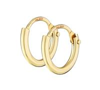 NKlaus PAIR mini bambini orecchini a cerchio ORO VERO 333 orecchini orecchini gioielli orecchio 9 mm 3752