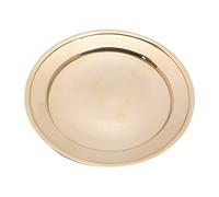 NKlaus piatto candela classico Ø11cm ottone oro spazzolato sottobicchiere decorazione opaca 10488