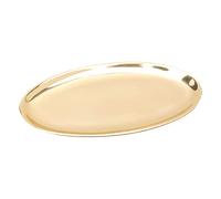 NKlaus piatto candela ovale 12x6cm desinger piatto decorazione ottone oro sottobicchiere lucido 10504