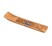 NKlaus Porta incenso Buddha con sodalite, 26 x 5 cm, supporto in legno per bastoncini di incenso 15835