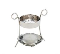 NKlaus porta incenso con tealight in ottone nichelato fatto a mano TOP 2700