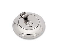 NKlaus Posacenere tascabile 6cm ottone liscio nichelato Posacenere portatile pieghevole Maritime 14631