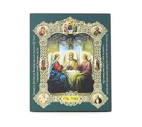 NKlaus Santissima Trinità icona di legno 10x12cm cristiano ortodosso 11385