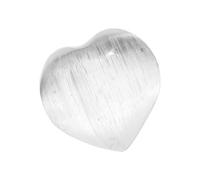 NKlaus Selenite 5,5 cm Piccolo Cuore Lucidato a Mano 1 Pezzo | per meditazione; per chakra; lunghezza: 2,5 cm; larghezza: 5,5 cm; altezza: 5,5 cm; peso: 95 g