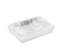 NKlaus Selenite Ciotola rettangolare 15 x 10 x 3,5 cm - Ciotola rettangolare selenite fatta a mano per conservare gioielli e pietre curative, decorazione spirituale ideale per la meditazione 16368