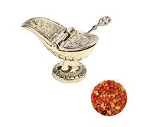 NKlaus Set 1x barca d'incenso oro giallo 1x cucchiaio 1x miscela d'incenso Solomon 100g 40697