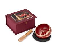 NKlaus set di ciotole da canto 12cm con batacchio e cuscino tibetano per meditazione 12987