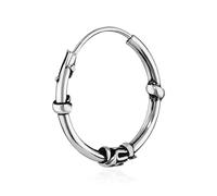 NKlaus Singolo 925 ARGENTO STERLINGO Celtico Gotico Creolo 16mm 7248