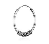 NKlaus singolo 925 ARGENTO STERLINGO Celtico Gotico Creolo massiccio 20mm 7263