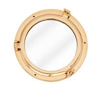 NKlaus Specchio dell'oblò Ottone 20cm Nautico Marittimo Specchio da parete Antico Decorazione 14947