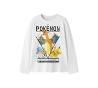 Nkmast Pokemon LS Nreg Top Box Noos Sky, Bianco, 158 cm-164 cm