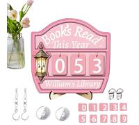 Nkmifeg Contatore Libri Letti, Decor Per Biblioteca, Insegna Tracciatore Per Contare Le Letture, Per Biblioteca Stanza Scrivania Angolo Club Lettori Insegnanti Donne Bibliotecari Amanti dei Libri