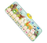 Nkmifeg Tappeto musicale - Giocattolo educativo con 9 suoni di animali - Tappeto per pianoforte per bambini, per sviluppo, gioco sensoriale e palestra in casa dei bambini a partire da 1 anno