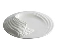 NKNLKS Set di piatti in ceramica Wave Art | Piatti da portata a tema oceano da 10" e 12" for antipasti, sushi, dessert | Stoviglie scultoree adatte al microonde e alla lavastoviglie(10inch)
