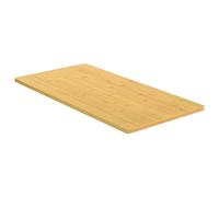 NKOPPFG Piano del tavolo in bambù, 50 x 100 x 1,5 cm | Versatile per tavolino da caffè, tavolino da bar, bordi arrotondati, superficie verniciata