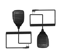 NKTECH 2Pcs NK-S112 PTT - Microfono per altoparlante portatile tipo K per BaoFeng UV-5R V2+ UV-5RTP BF-F8HP GT-3 GT-5 BF-F9 V2+ UV-6R GT-3 GT-5 UV-82 Wouxun KG-UV8D KG-UV6D Kenwood Walkie Talkie