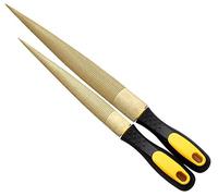 Nktm 20,3 cm e 25,4 cm Golden Tapered Wood Rasp Bastard file con impugnatura in gomma in bustina regalo per carving 2 confezione