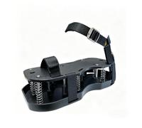 NKURTPC Aeratore per Prato Scarpe aeratore da Prato per Strato d'erba para Fondo a Spillo, Base a Molla, Cinturino Regolabile para Gancio Arieggiatore per Prato(Black Nail 6.6cm)