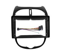 NKURTPC Cruscotto Auto 2DIN da 9 Pollici con Pannello Radio Dvd e navigatore Adatto per Peugeot 206 2000-2010 Telaio Adattatore
