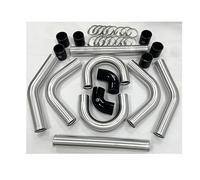 NKURTPC Elettropompa Acqua Kit Tubi Turbo INTERCOOLER in Alluminio da 2,5" Pollici 63mm Universale 2MM di Spessore Pompa Acqua Automotive(2.75 inch PK Black)