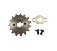 NKURTPC Pignone Motore Anteriore Catena 420 420H 17 mm 20 mm 10-19 Denti Pignoni Motore Anteriori Adatti per Taotao Kayo BSE Apollo SSR 110 CC 125 CC Kit Corona Catena(15T-20mm)