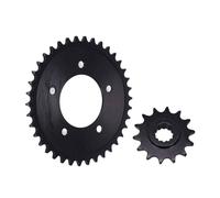 NKURTPC Pignone Motore Anteriore Set di Ingranaggi Ruota Anteriore e Posteriore A Adatti per Honda Magna 250 Dragon Dog 250 Magna 250 Kit Corona Catena(1set Gear)